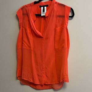 BCBGMaxAzria Vibrant Coral Blouse